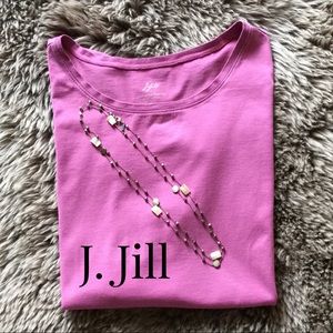 J.Jill Cap Sleeve Pima Cotton Tee